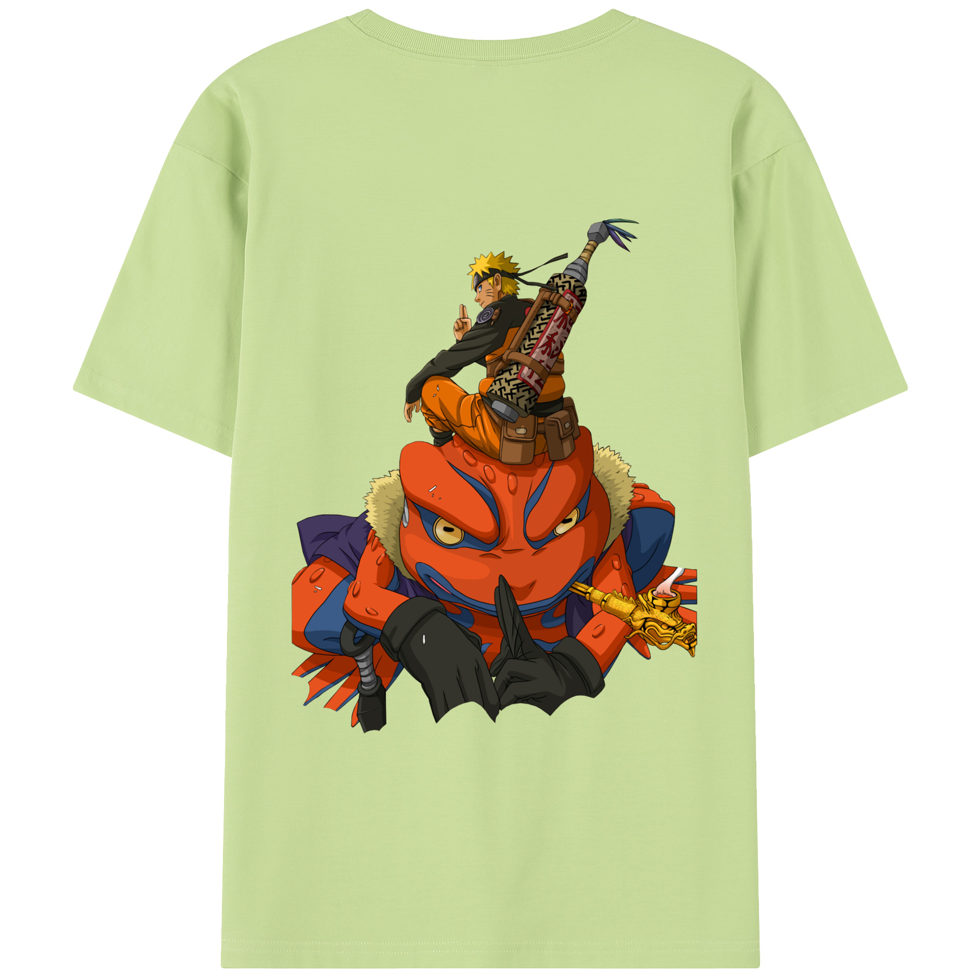 （画像用） NARUTO -ナルト- うずまき ナルト Uzumaki Naruto 綿100％半袖Tシャツ（背面プリント）